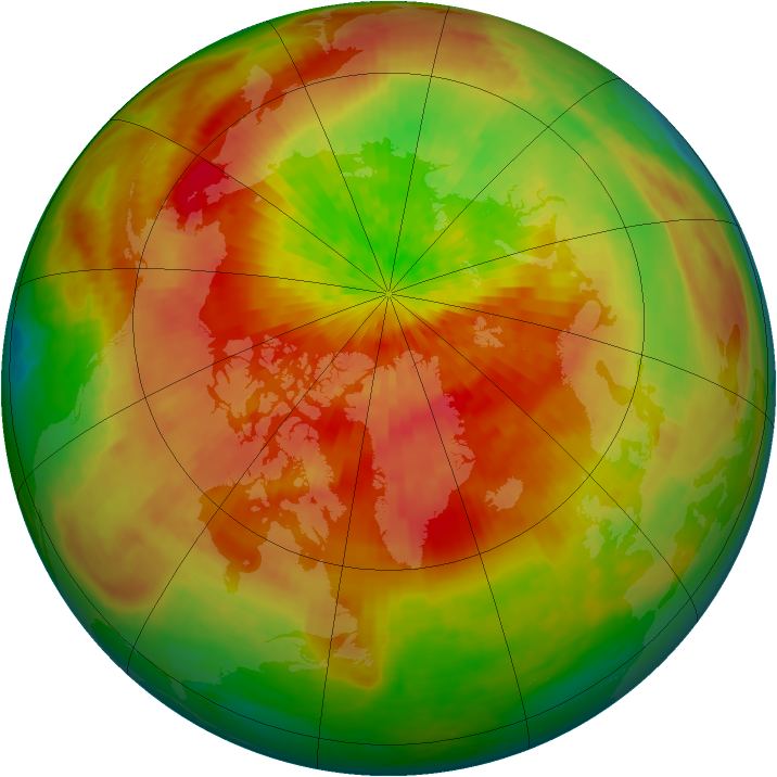 Arctic ozone map for 28 March 2003